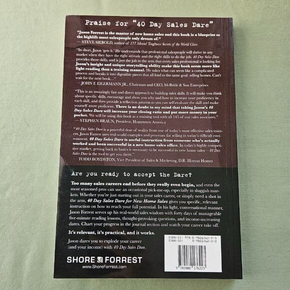 40 Day Sales Dare for New Home Sales by Jason Forrest - Paperback Sales Journal - Picture 10 of 10